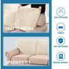 imageHVERSAILTEX Jacquard Couch Cushion Covers High Stretch Sofa Covers for 3 Cushion Couch Furniture Protector Spandex AntiSlip Soft Thickened Slipcovers Diamond Pattern3 Back Covers GreyDamaskivory