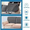 imageHVERSAILTEX Jacquard Couch Cushion Covers High Stretch Sofa Covers for 3 Cushion Couch Furniture Protector Spandex AntiSlip Soft Thickened Slipcovers Diamond Pattern3 Back Covers GreyCrizzlegrey