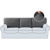 imageHVERSAILTEX Jacquard Couch Cushion Covers High Stretch Sofa Covers for 3 Cushion Couch Furniture Protector Spandex AntiSlip Soft Thickened Slipcovers Diamond Pattern3 Back Covers GreyCrizzlegrey