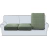 imageHVERSAILTEX Jacquard Couch Cushion Covers High Stretch Sofa Covers for 3 Cushion Couch Furniture Protector Spandex AntiSlip Soft Thickened Slipcovers Diamond Pattern3 Back Covers GreyDiamondsea Grass