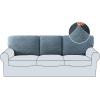 imageHVERSAILTEX Jacquard Couch Cushion Covers High Stretch Sofa Covers for 3 Cushion Couch Furniture Protector Spandex AntiSlip Soft Thickened Slipcovers Diamond Pattern3 Back Covers GreyDiamondstone Blue