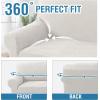 imageHVERSAILTEX Jacquard Couch Cushion Covers High Stretch Sofa Covers for 3 Cushion Couch Furniture Protector Spandex AntiSlip Soft Thickened Slipcovers Diamond Pattern3 Back Covers GreyDamaskpale Oak