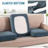 imageHVERSAILTEX Jacquard Couch Cushion Covers High Stretch Sofa Covers for 3 Cushion Couch Furniture Protector Spandex AntiSlip Soft Thickened Slipcovers Diamond Pattern3 Back Covers GreyCrizzlestone Blue