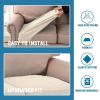 imageHVERSAILTEX Jacquard Couch Cushion Covers High Stretch Sofa Covers for 3 Cushion Couch Furniture Protector Spandex AntiSlip Soft Thickened Slipcovers Diamond Pattern3 Back Covers GreyCrizzleivory