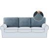 imageHVERSAILTEX Jacquard Couch Cushion Covers High Stretch Sofa Covers for 3 Cushion Couch Furniture Protector Spandex AntiSlip Soft Thickened Slipcovers Diamond Pattern3 Back Covers GreyDamaskstone Blue