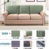 imageHVERSAILTEX Jacquard Couch Cushion Covers High Stretch Sofa Covers for 3 Cushion Couch Furniture Protector Spandex AntiSlip Soft Thickened Slipcovers Diamond Pattern3 Back Covers GreyCrizzlesea Grass