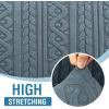 imageHVERSAILTEX Jacquard Couch Cushion Covers High Stretch Sofa Covers for 3 Cushion Couch Furniture Protector Spandex AntiSlip Soft Thickened Slipcovers Diamond Pattern3 Back Covers GreySpiralstone Blue
