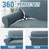 imageHVERSAILTEX Jacquard Couch Cushion Covers High Stretch Sofa Covers for 3 Cushion Couch Furniture Protector Spandex AntiSlip Soft Thickened Slipcovers Diamond Pattern3 Back Covers GreyDamaskstone Blue