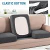 imageHVERSAILTEX Jacquard Couch Cushion Covers High Stretch Sofa Covers for 3 Cushion Couch Furniture Protector Spandex AntiSlip Soft Thickened Slipcovers Diamond Pattern3 Back Covers GreyCrizzlegrey