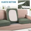 imageHVERSAILTEX Jacquard Couch Cushion Covers High Stretch Sofa Covers for 3 Cushion Couch Furniture Protector Spandex AntiSlip Soft Thickened Slipcovers Diamond Pattern3 Back Covers GreyDiamondsea Grass