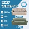 imageHVERSAILTEX Jacquard Couch Cushion Covers High Stretch Sofa Covers for 3 Cushion Couch Furniture Protector Spandex AntiSlip Soft Thickened Slipcovers Diamond Pattern3 Back Covers GreyDiamondsea Grass