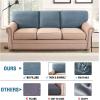 imageHVERSAILTEX Jacquard Couch Cushion Covers High Stretch Sofa Covers for 3 Cushion Couch Furniture Protector Spandex AntiSlip Soft Thickened Slipcovers Diamond Pattern3 Back Covers GreyCrizzlestone Blue