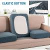 imageHVERSAILTEX Jacquard Couch Cushion Covers High Stretch Sofa Covers for 3 Cushion Couch Furniture Protector Spandex AntiSlip Soft Thickened Slipcovers Diamond Pattern3 Back Covers GreyDiamondstone Blue