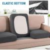 imageHVERSAILTEX Jacquard Couch Cushion Covers High Stretch Sofa Covers for 3 Cushion Couch Furniture Protector Spandex AntiSlip Soft Thickened Slipcovers Diamond Pattern3 Back Covers GreyDiamondgrey