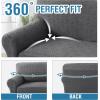 imageHVERSAILTEX Jacquard Couch Cushion Covers High Stretch Sofa Covers for 3 Cushion Couch Furniture Protector Spandex AntiSlip Soft Thickened Slipcovers Diamond Pattern3 Back Covers GreyDiamondgrey