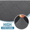 imageHVERSAILTEX Jacquard Couch Cushion Covers High Stretch Sofa Covers for 3 Cushion Couch Furniture Protector Spandex AntiSlip Soft Thickened Slipcovers Diamond Pattern3 Back Covers GreyDamaskgrey