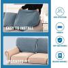 imageHVERSAILTEX Jacquard Couch Cushion Covers High Stretch Sofa Covers for 3 Cushion Couch Furniture Protector Spandex AntiSlip Soft Thickened Slipcovers Diamond Pattern3 Back Covers GreyDiamondstone Blue