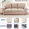 imageHVERSAILTEX Jacquard Couch Cushion Covers High Stretch Sofa Covers for 3 Cushion Couch Furniture Protector Spandex AntiSlip Soft Thickened Slipcovers Diamond Pattern3 Back Covers GreyDamaskivory