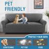 imageHVERSAILTEX Jacquard Couch Cushion Covers High Stretch Sofa Covers for 3 Cushion Couch Furniture Protector Spandex AntiSlip Soft Thickened Slipcovers Diamond Pattern3 Back Covers GreyDiamondgrey
