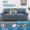 imageHVERSAILTEX Jacquard Couch Cushion Covers High Stretch Sofa Covers for 3 Cushion Couch Furniture Protector Spandex AntiSlip Soft Thickened Slipcovers Diamond Pattern3 Back Covers GreyDamaskstone Blue