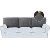 imageHVERSAILTEX Jacquard Couch Cushion Covers High Stretch Sofa Covers for 3 Cushion Couch Furniture Protector Spandex AntiSlip Soft Thickened Slipcovers Diamond Pattern3 Back Covers GreyDamaskgrey