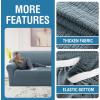 imageHVERSAILTEX Jacquard Couch Cushion Covers High Stretch Sofa Covers for 3 Cushion Couch Furniture Protector Spandex AntiSlip Soft Thickened Slipcovers Diamond Pattern3 Back Covers GreyCrizzlestone Blue