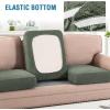 imageHVERSAILTEX Jacquard Couch Cushion Covers High Stretch Sofa Covers for 3 Cushion Couch Furniture Protector Spandex AntiSlip Soft Thickened Slipcovers Diamond Pattern3 Back Covers GreyDamasksea Grass