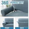 imageHVERSAILTEX Jacquard Couch Cushion Covers High Stretch Sofa Covers for 3 Cushion Couch Furniture Protector Spandex AntiSlip Soft Thickened Slipcovers Diamond Pattern3 Back Covers GreyCrizzlestone Blue