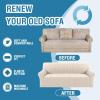 imageHVERSAILTEX Jacquard Couch Cushion Covers High Stretch Sofa Covers for 3 Cushion Couch Furniture Protector Spandex AntiSlip Soft Thickened Slipcovers Diamond Pattern3 Back Covers GreySpiralivory