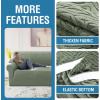 imageHVERSAILTEX Jacquard Couch Cushion Covers High Stretch Sofa Covers for 3 Cushion Couch Furniture Protector Spandex AntiSlip Soft Thickened Slipcovers Diamond Pattern3 Back Covers GreyLeopardsea Grass