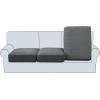 imageHVERSAILTEX Jacquard Couch Cushion Covers High Stretch Sofa Covers for 3 Cushion Couch Furniture Protector Spandex AntiSlip Soft Thickened Slipcovers Diamond Pattern3 Back Covers GreyDiamondgrey