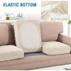 imageHVERSAILTEX Jacquard Couch Cushion Covers High Stretch Sofa Covers for 3 Cushion Couch Furniture Protector Spandex AntiSlip Soft Thickened Slipcovers Diamond Pattern3 Back Covers GreyDiamondivory