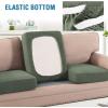 imageHVERSAILTEX Jacquard Couch Cushion Covers High Stretch Sofa Covers for 3 Cushion Couch Furniture Protector Spandex AntiSlip Soft Thickened Slipcovers Diamond Pattern3 Back Covers GreyCrizzlesea Grass