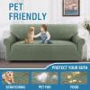imageHVERSAILTEX Jacquard Couch Cushion Covers High Stretch Sofa Covers for 3 Cushion Couch Furniture Protector Spandex AntiSlip Soft Thickened Slipcovers Diamond Pattern3 Back Covers GreyLeopardsea Grass
