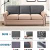 imageHVERSAILTEX Jacquard Couch Cushion Covers High Stretch Sofa Covers for 3 Cushion Couch Furniture Protector Spandex AntiSlip Soft Thickened Slipcovers Diamond Pattern3 Back Covers GreyCrizzlegrey