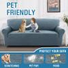 imageHVERSAILTEX Jacquard Couch Cushion Covers High Stretch Sofa Covers for 3 Cushion Couch Furniture Protector Spandex AntiSlip Soft Thickened Slipcovers Diamond Pattern3 Back Covers GreyWind Bellstone Blue