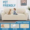 imageHVERSAILTEX Jacquard Couch Cushion Covers High Stretch Sofa Covers for 3 Cushion Couch Furniture Protector Spandex AntiSlip Soft Thickened Slipcovers Diamond Pattern3 Back Covers GreyLeopardivory