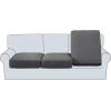 imageHVERSAILTEX Jacquard Couch Cushion Covers High Stretch Sofa Covers for 3 Cushion Couch Furniture Protector Spandex AntiSlip Soft Thickened Slipcovers Diamond Pattern3 Back Covers GreyCrizzlegrey