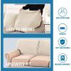 imageHVERSAILTEX Jacquard Couch Cushion Covers High Stretch Sofa Covers for 3 Cushion Couch Furniture Protector Spandex AntiSlip Soft Thickened Slipcovers Diamond Pattern3 Back Covers GreyDiamondivory