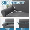 imageHVERSAILTEX Jacquard Couch Cushion Covers High Stretch Sofa Covers for 3 Cushion Couch Furniture Protector Spandex AntiSlip Soft Thickened Slipcovers Diamond Pattern3 Back Covers GreyDamaskgrey