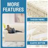 imageHVERSAILTEX Jacquard Couch Cushion Covers High Stretch Sofa Covers for 3 Cushion Couch Furniture Protector Spandex AntiSlip Soft Thickened Slipcovers Diamond Pattern3 Back Covers GreyDamaskivory
