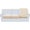 imageHVERSAILTEX Jacquard Couch Cushion Covers High Stretch Sofa Covers for 3 Cushion Couch Furniture Protector Spandex AntiSlip Soft Thickened Slipcovers Diamond Pattern3 Back Covers GreyCrizzleivory