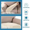 imageHVERSAILTEX Jacquard Couch Cushion Covers High Stretch Sofa Covers for 3 Cushion Couch Furniture Protector Spandex AntiSlip Soft Thickened Slipcovers Diamond Pattern3 Back Covers GreyDamaskivory