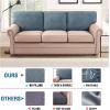 imageHVERSAILTEX Jacquard Couch Cushion Covers High Stretch Sofa Covers for 3 Cushion Couch Furniture Protector Spandex AntiSlip Soft Thickened Slipcovers Diamond Pattern3 Back Covers GreyDamaskstone Blue