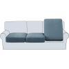 imageHVERSAILTEX Jacquard Couch Cushion Covers High Stretch Sofa Covers for 3 Cushion Couch Furniture Protector Spandex AntiSlip Soft Thickened Slipcovers Diamond Pattern3 Back Covers GreyCrizzlestone Blue