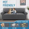 imageHVERSAILTEX Jacquard Couch Cushion Covers High Stretch Sofa Covers for 3 Cushion Couch Furniture Protector Spandex AntiSlip Soft Thickened Slipcovers Diamond Pattern3 Back Covers GreyDamaskgrey
