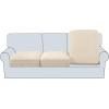 imageHVERSAILTEX Jacquard Couch Cushion Covers High Stretch Sofa Covers for 3 Cushion Couch Furniture Protector Spandex AntiSlip Soft Thickened Slipcovers Diamond Pattern3 Back Covers GreyDamaskivory