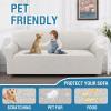 imageHVERSAILTEX Jacquard Couch Cushion Covers High Stretch Sofa Covers for 3 Cushion Couch Furniture Protector Spandex AntiSlip Soft Thickened Slipcovers Diamond Pattern3 Back Covers GreyDamaskpale Oak