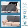 imageHVERSAILTEX Jacquard Couch Cushion Covers High Stretch Sofa Covers for 3 Cushion Couch Furniture Protector Spandex AntiSlip Soft Thickened Slipcovers Diamond Pattern3 Back Covers GreyDiamondgrey