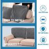 imageHVERSAILTEX Jacquard Couch Cushion Covers High Stretch Sofa Covers for 3 Cushion Couch Furniture Protector Spandex AntiSlip Soft Thickened Slipcovers Diamond Pattern3 Back Covers GreyDamaskgrey